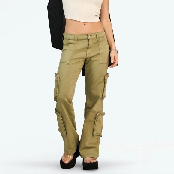 Lovegen Baggy Cargo Pants Gorpcore Tech Outdoor Streetwear Y2K Women’s Sz 11/31 - Picture 13 of 13